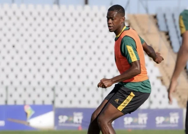 Sphephelo Sithole during Bafana Bafana training session