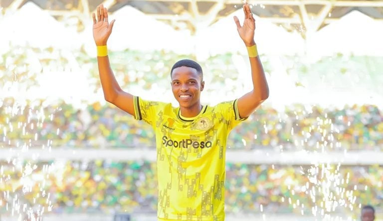Mahlatse 'Skudu' Makudubela when Young Africans welcomed him to Tanzania
