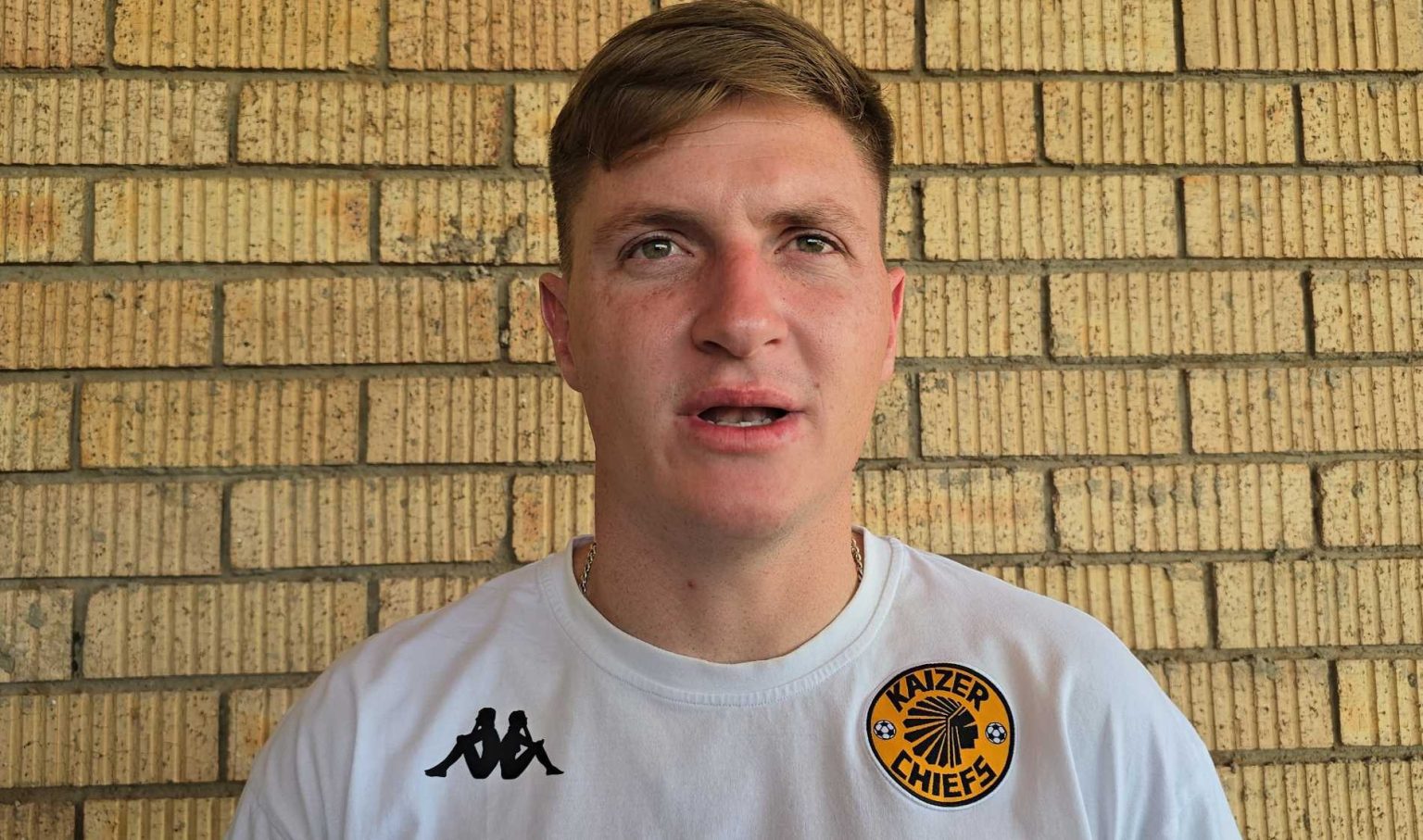 Bradley Cross speaking to the media in Giyani, Limpopo.