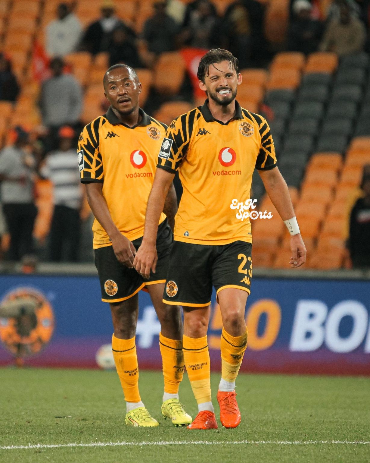 Ethan Chislett and Lebohang Maboe at Kaizer Chiefs