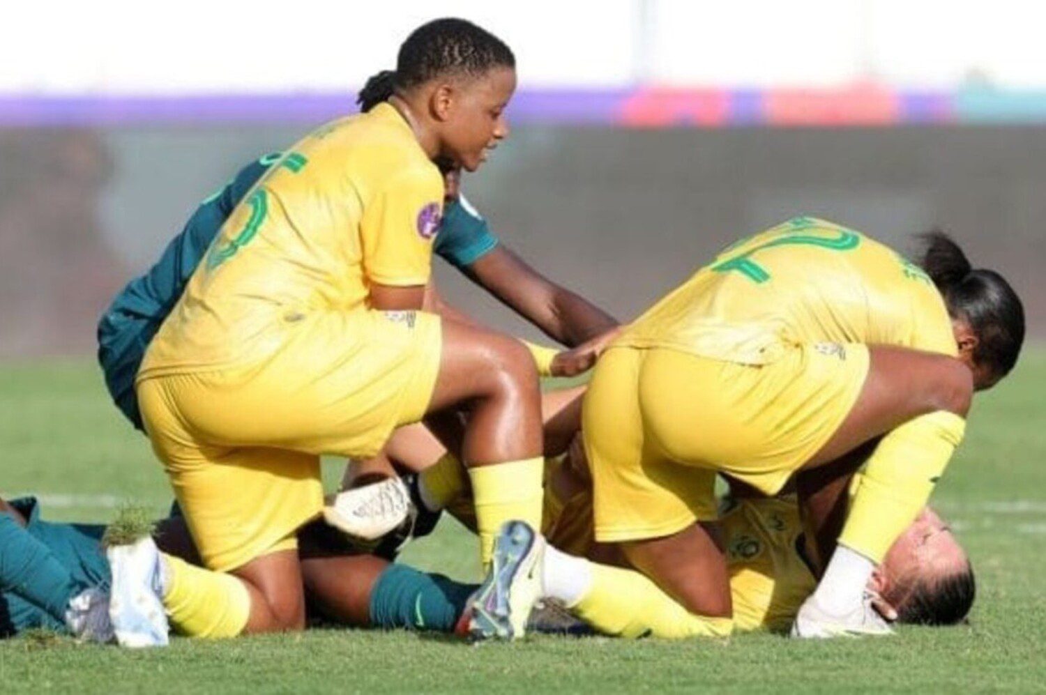 Gabriela Salgado during her leg injury