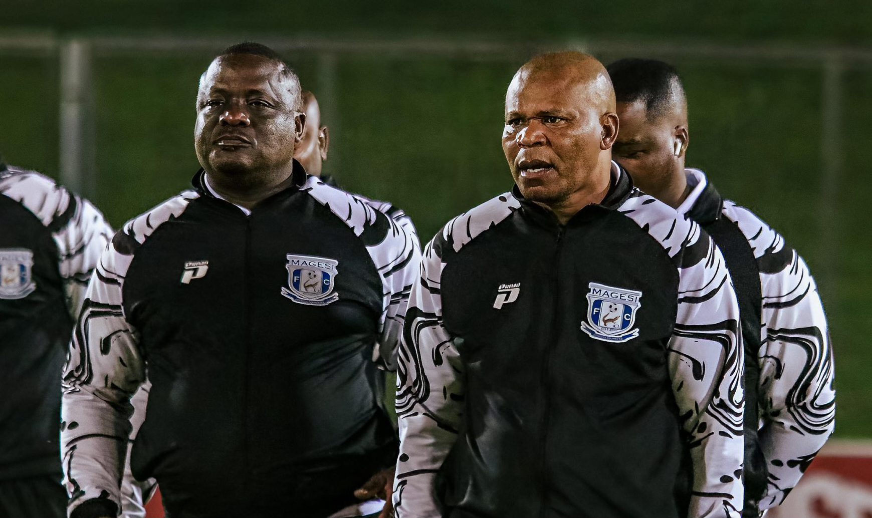 John Maduka and Abram Nteo doing a match inspection before a League match