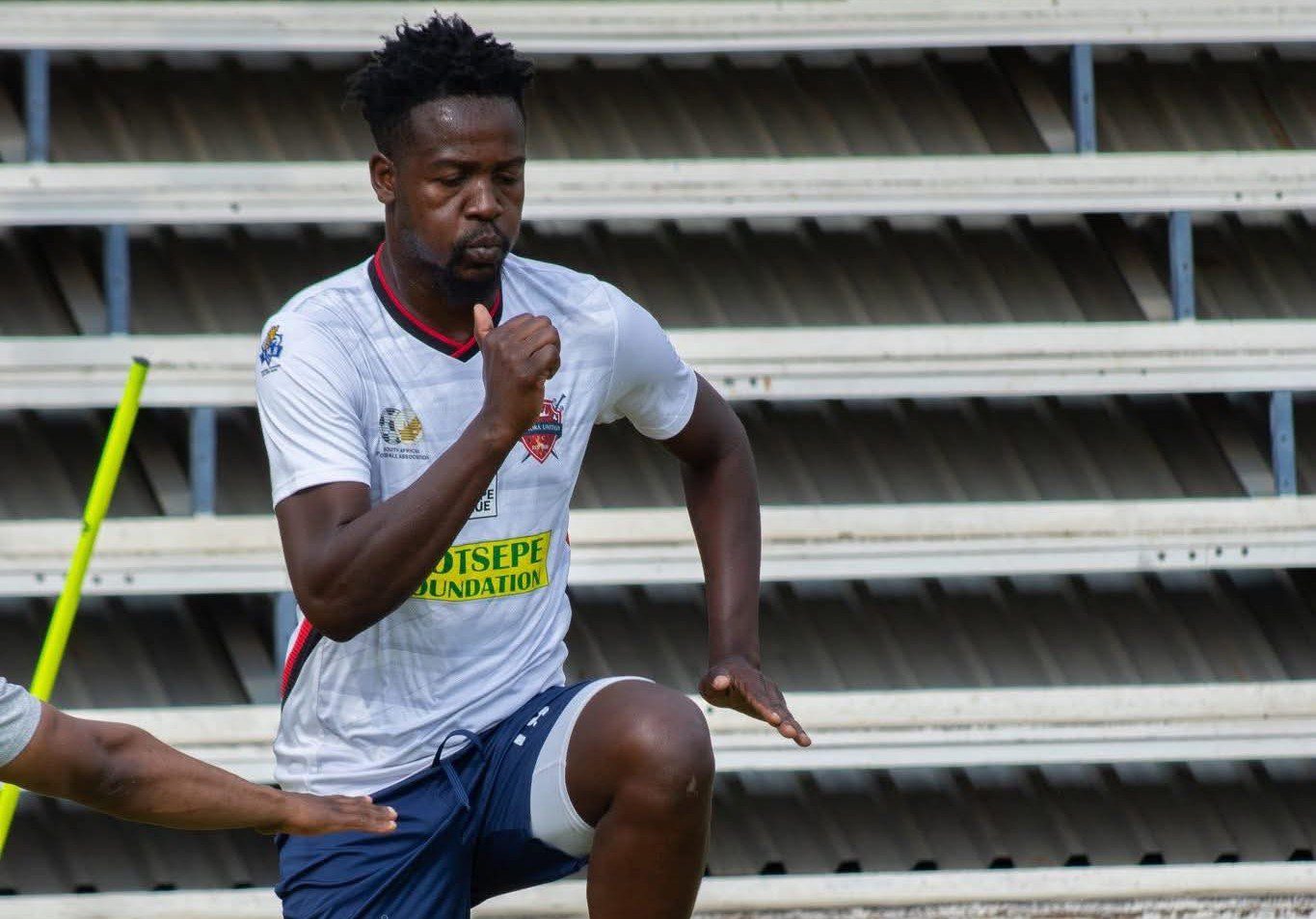 Justice Chabalala during a training session at Gomora United