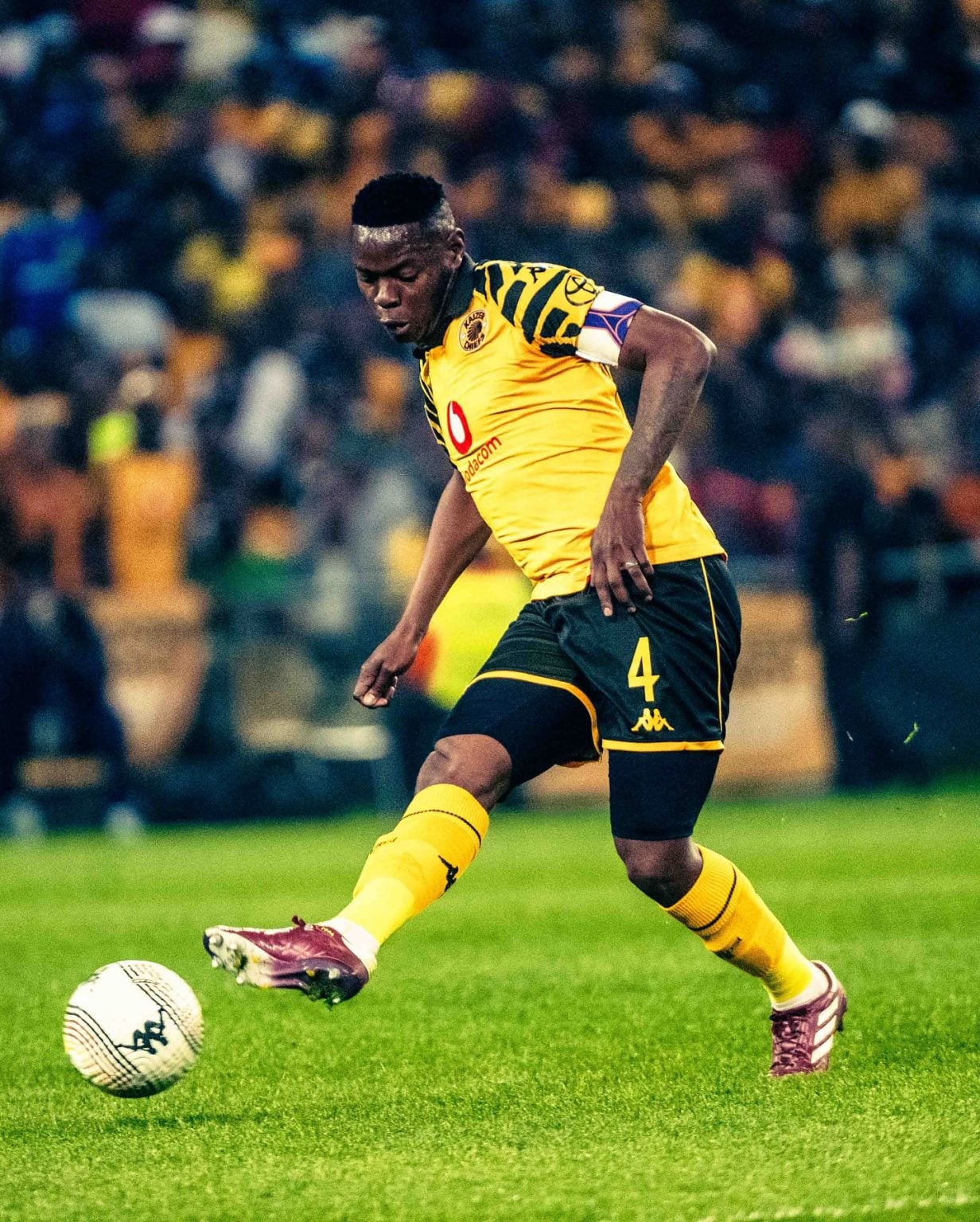 Kaizer Chiefs defender Zitha Kwinika in action
