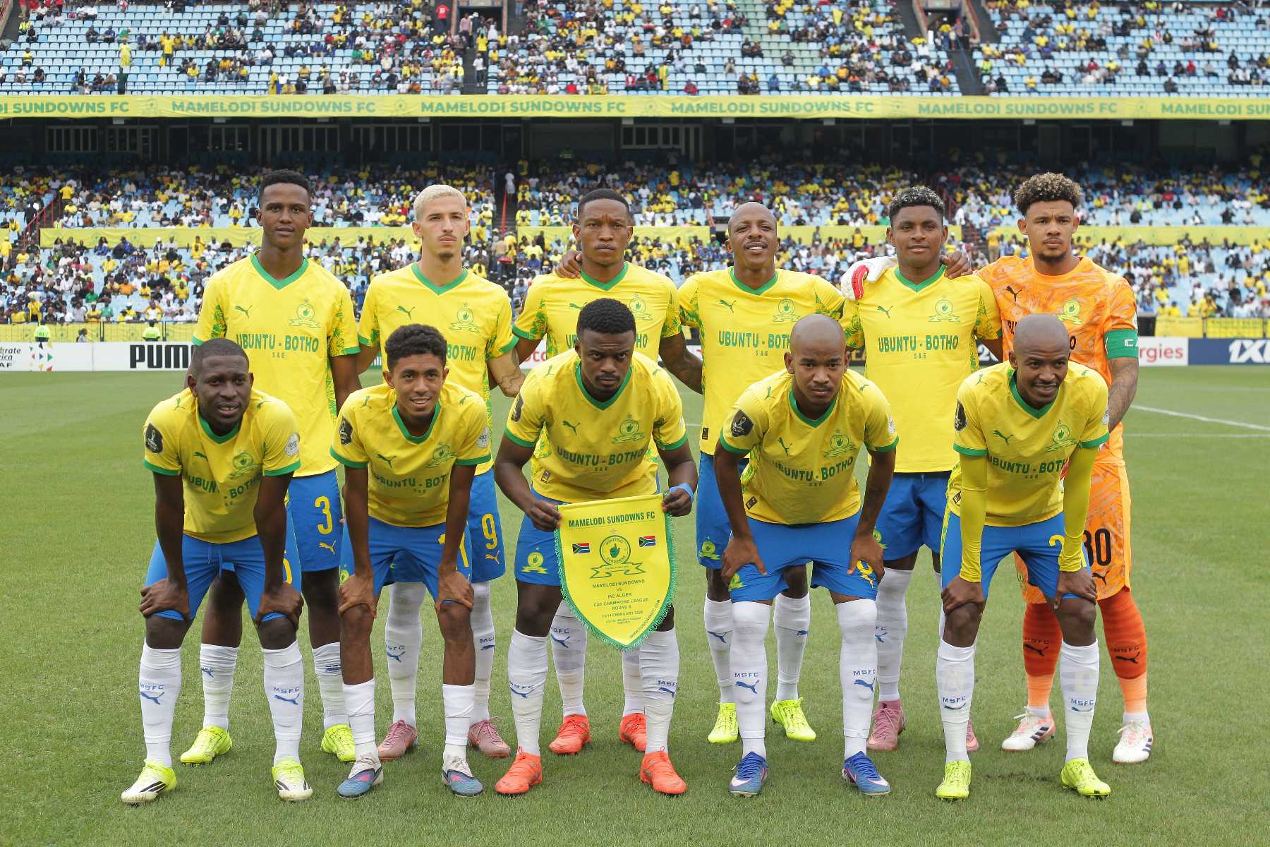 Mamelodi Sundowns starting line-up against MC Alger at Loftus Versfeld Stadium