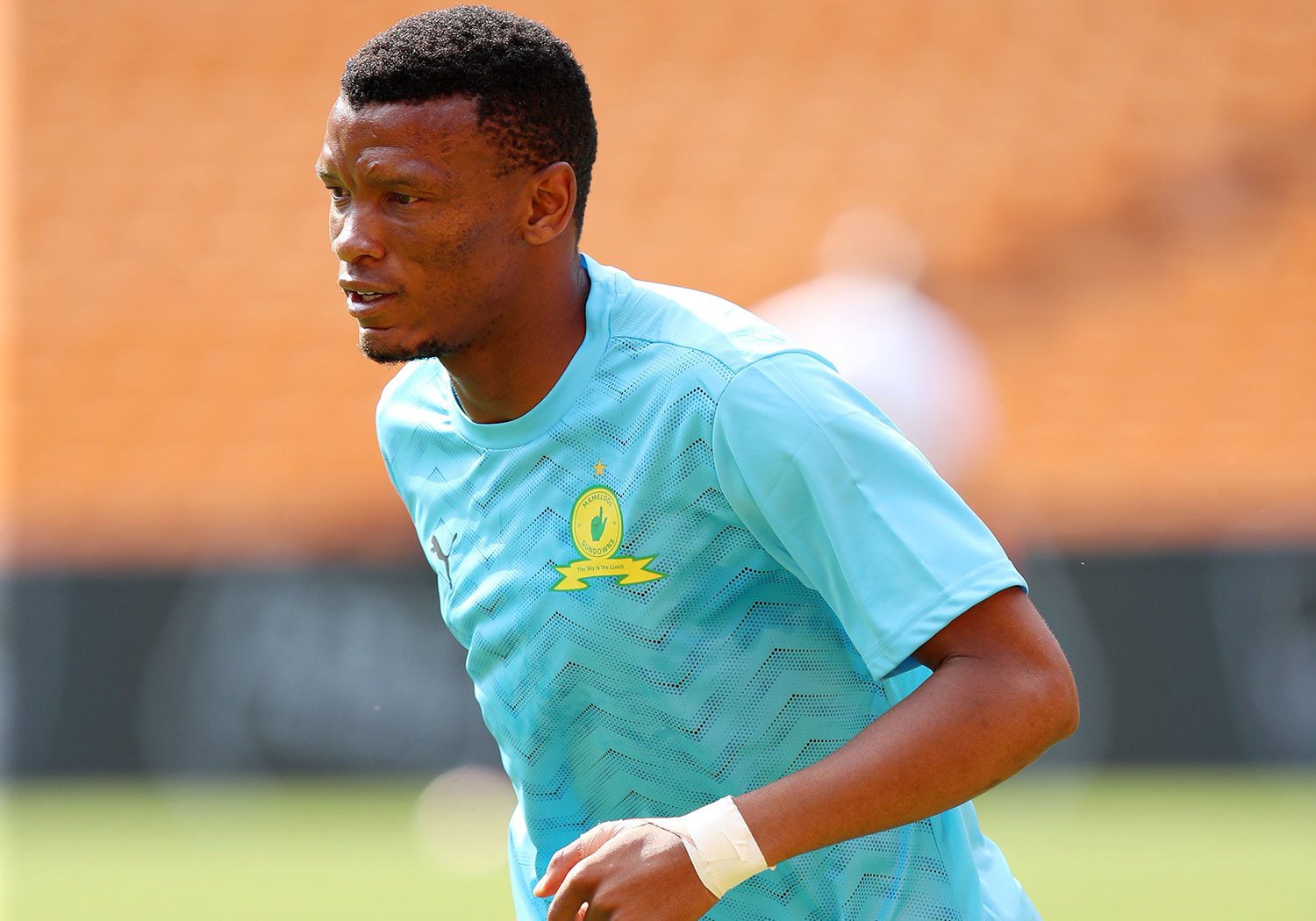 Mamelodi Sundowns defender Mothobi Mvala at training