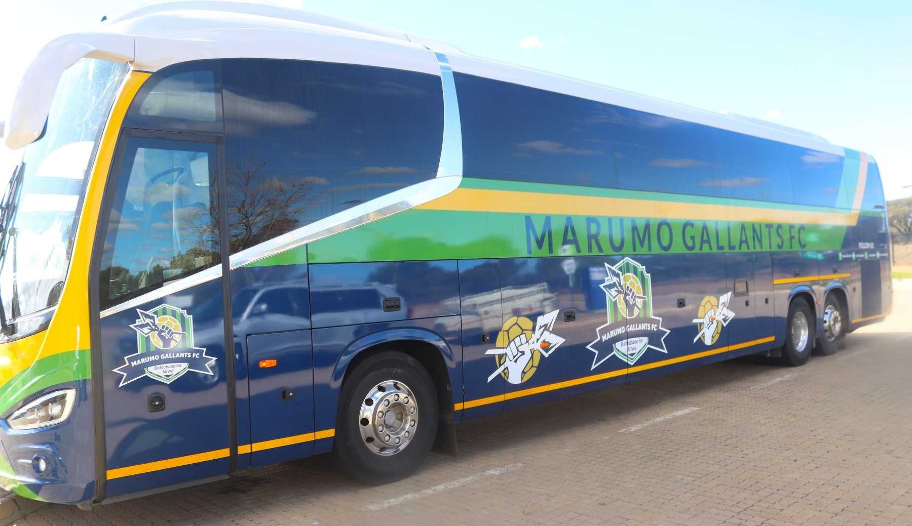 The Marumo Gallants team bus parked outside the Park Inn Hotel in Polokwane