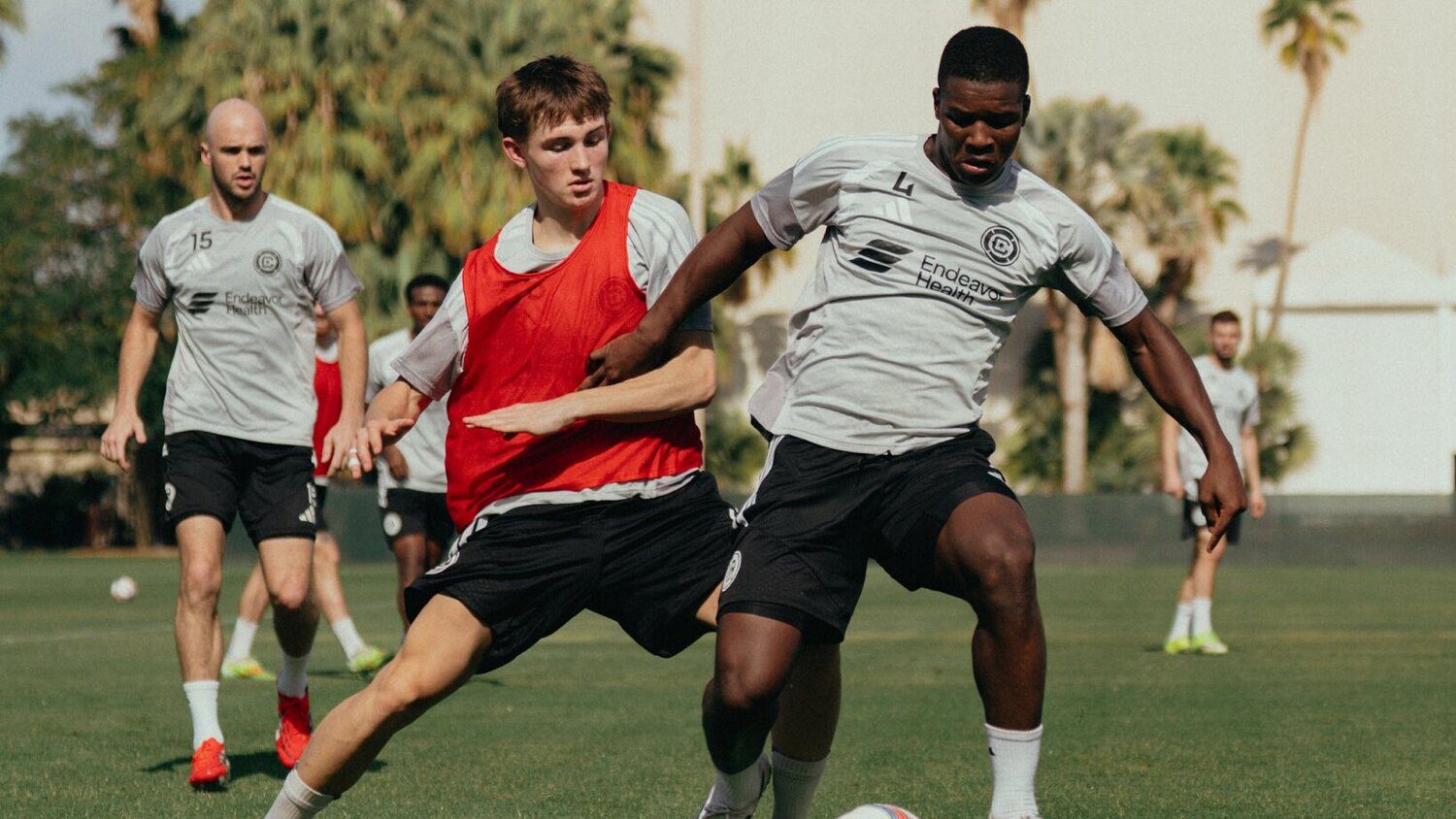 Mbekezeli Mbokazi at Chicago Fire FC training