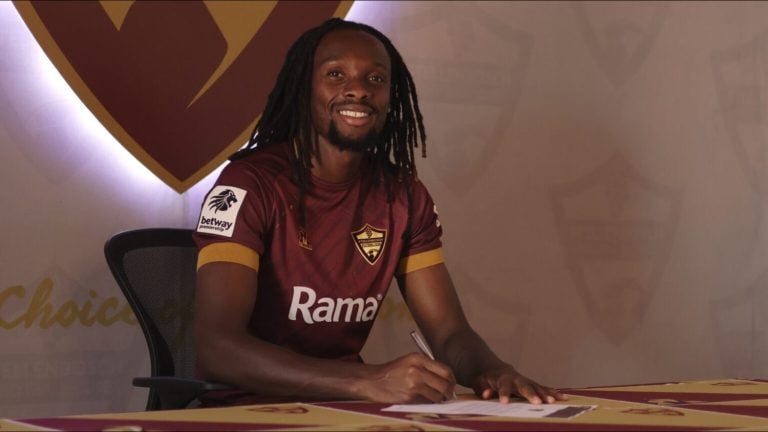 Olisa Ndah being unveiled by Stellenbosch FC