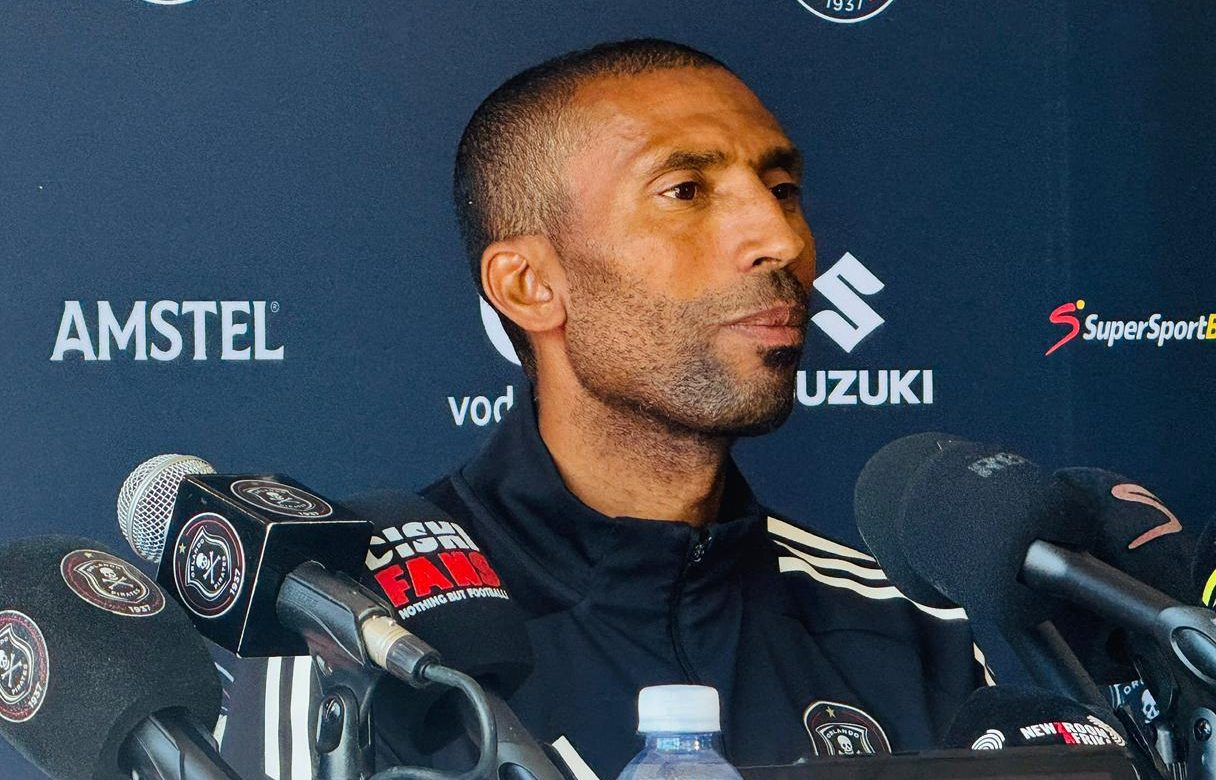 Orlando Pirates head coach Abdeslam Ouaddou speaking