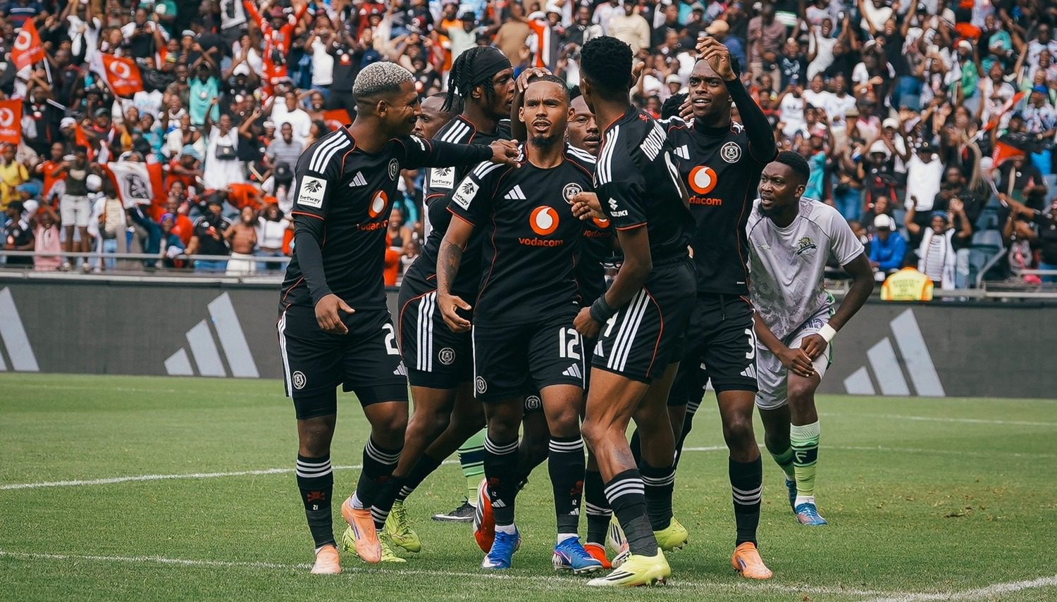 Orlando Pirates players celebrating