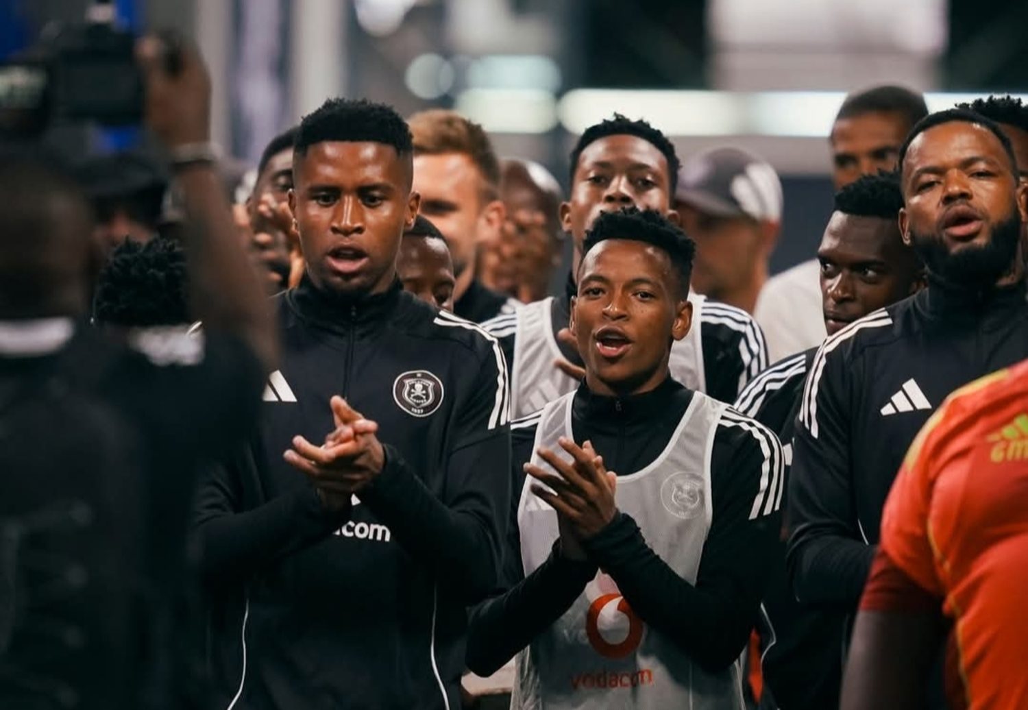 Orlando Pirates players ahead of a Betway Premiership match