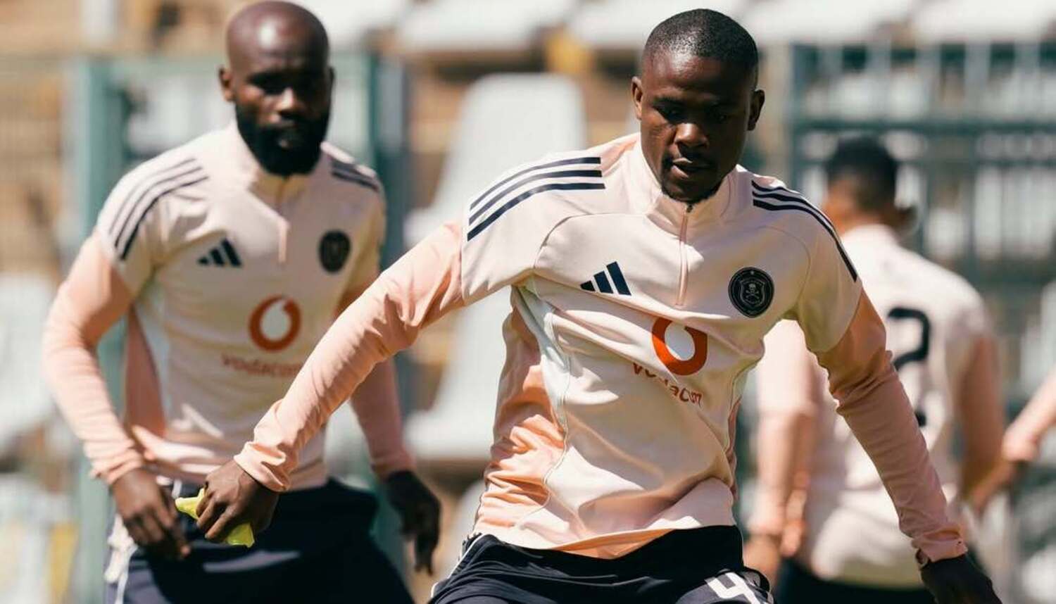 Daniel Msendami and Orlando Pirates training