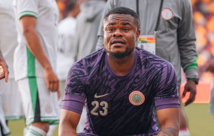 Stanley Nwabali in Nigeria's Super Eagles colors