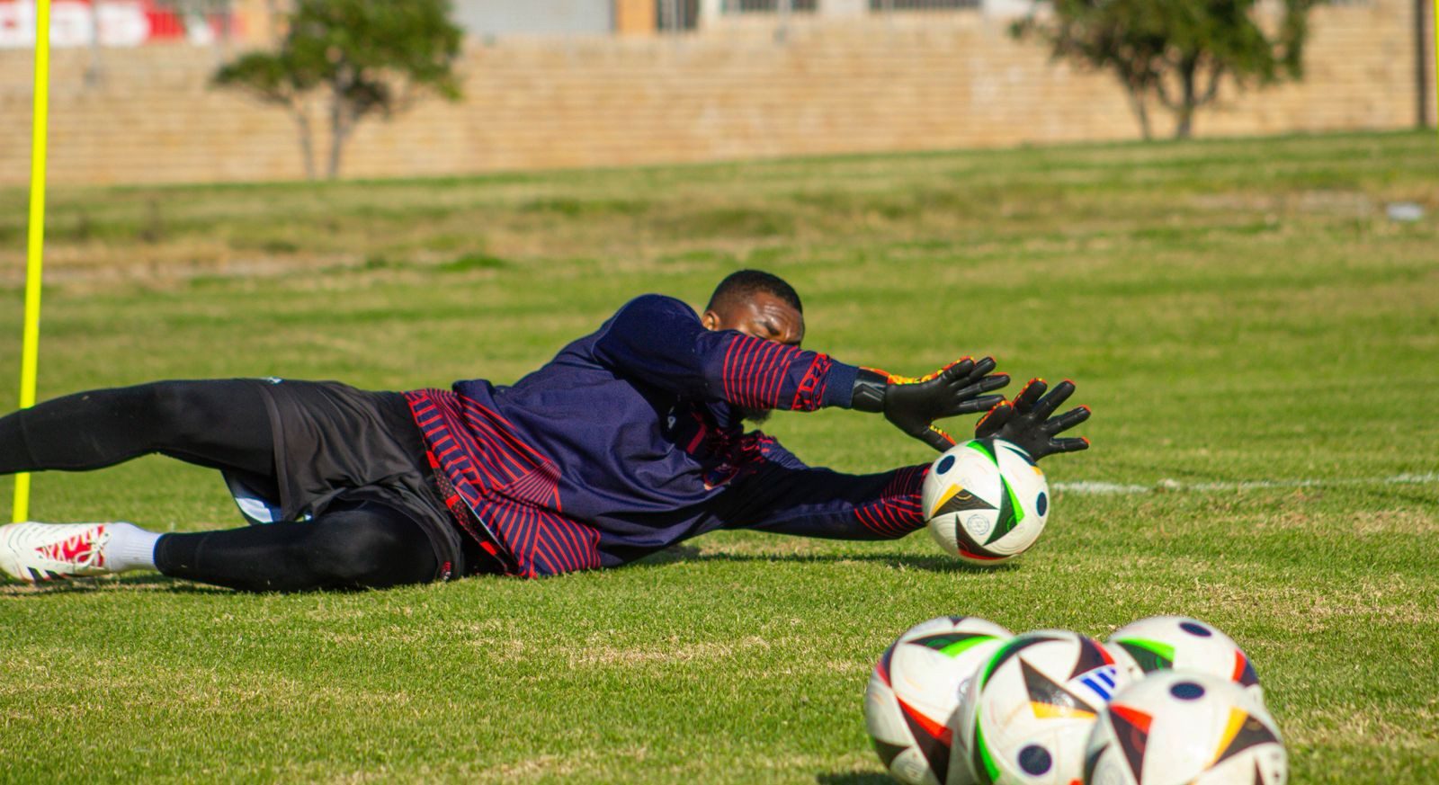Stanley Nwabali at a training session during his stint with Chippa United