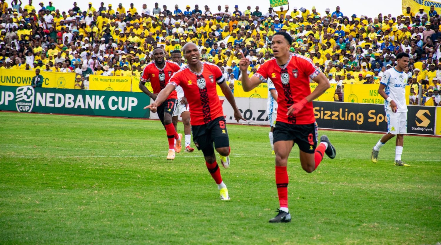 TS Galaxy in action against Mamelodi Sundowns