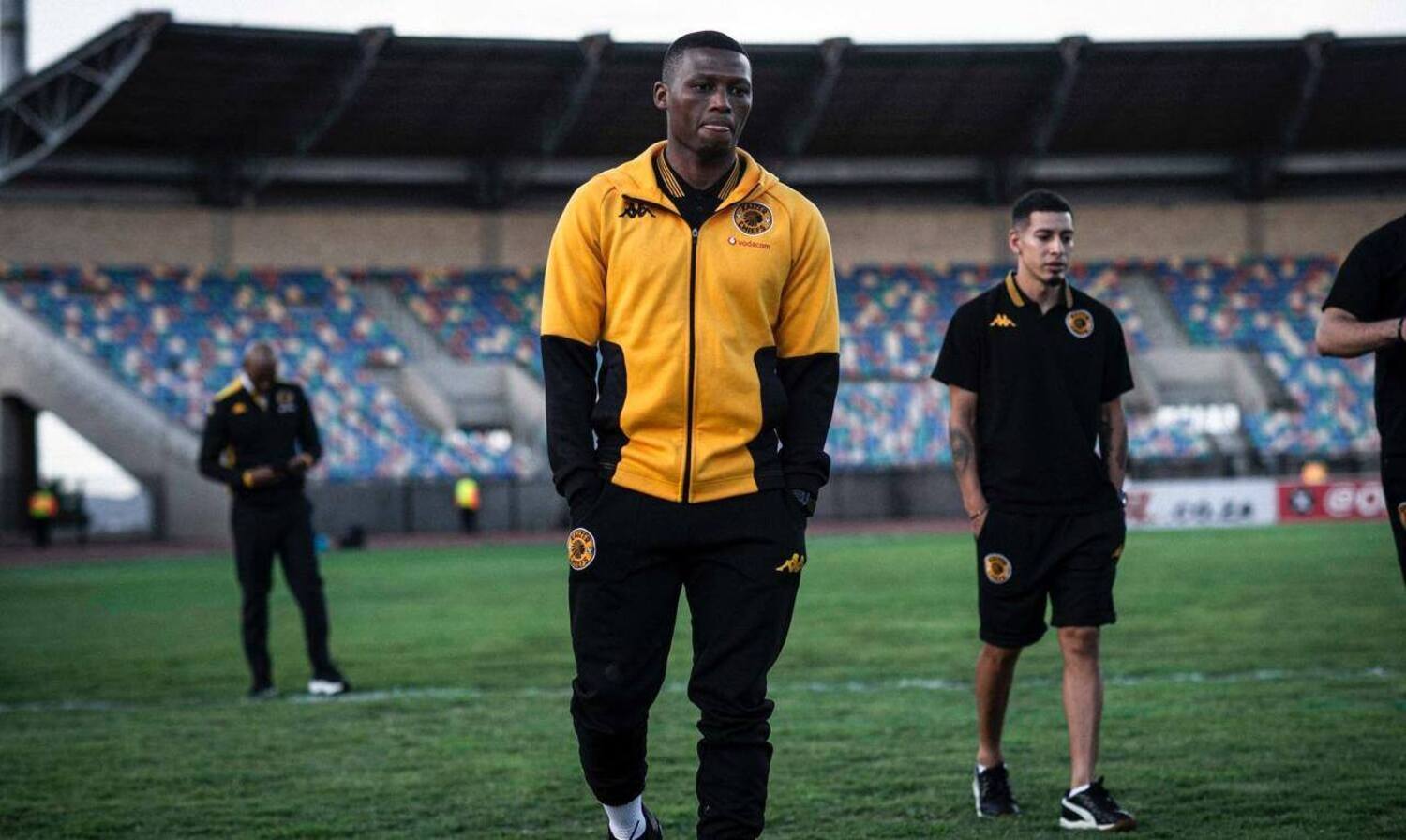 Thabiso Monyane and Gaston Sirino during Kaizer Chiefs pitch walk