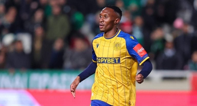 Thapelo Maseko during a Cypriot First Division match for AEL Limassol