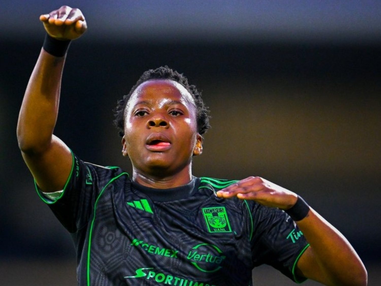 Banyana Banyana star Thembi Kgatlana celebrating