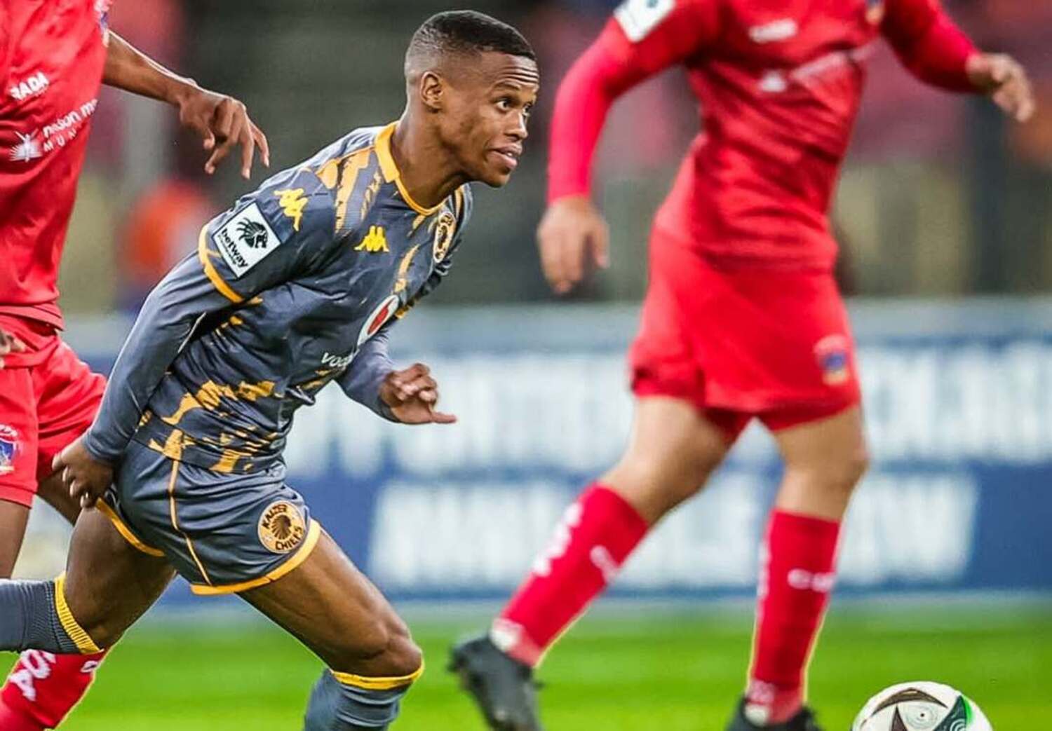 Asanele Velebayi in action for Kaizer Chiefs