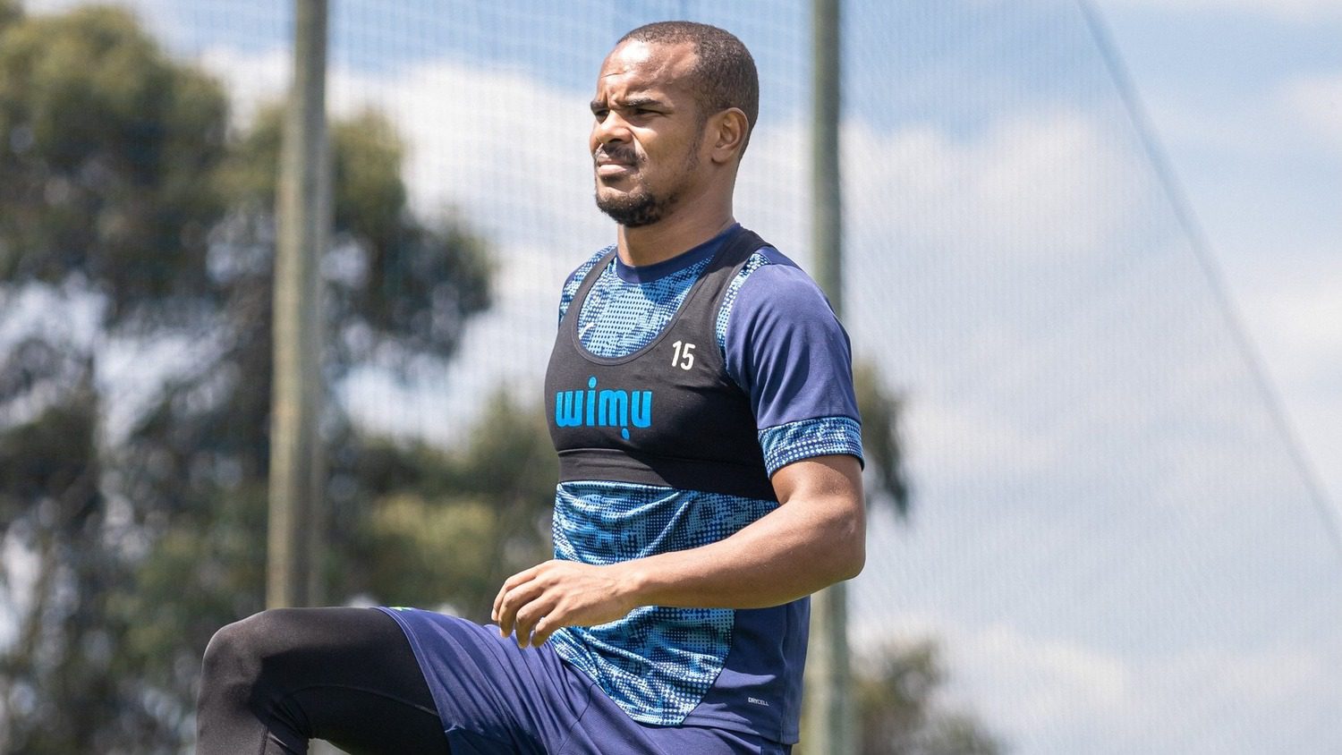 Iqraam Rayners of Mamelodi Sundowns warming up at training