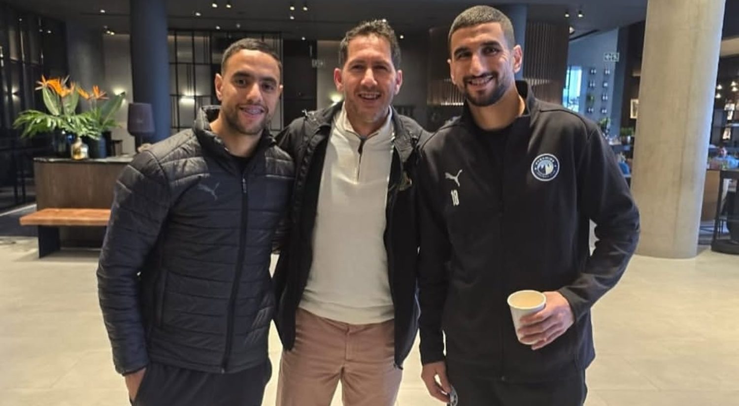 Jamil Benouahi with Pyramids FC players