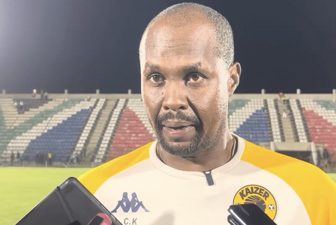 Kaizer Chiefs co-coach Cedric Kaze speaking