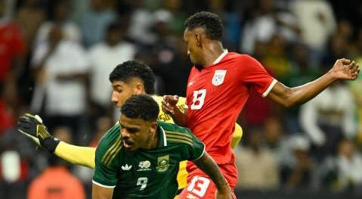 Bafana Bafana striker Lyle Foster in action against Panama