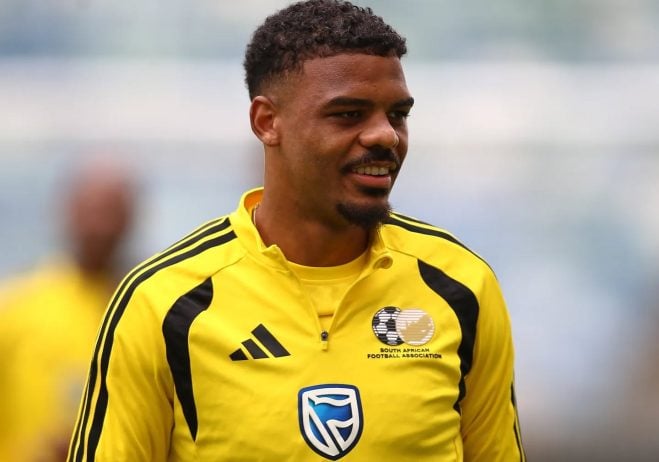 Lyle Foster of Bafana Bafana at training