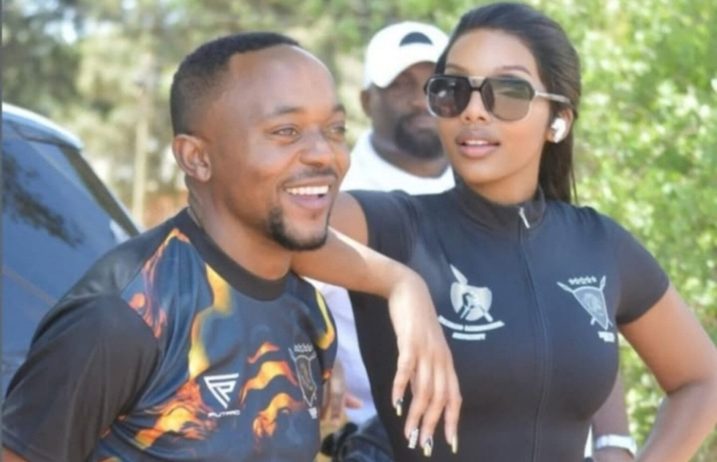 Mkhanyiseli Siwahla and Lerumo Lions chairlady Sibongile Marokana during a matchday