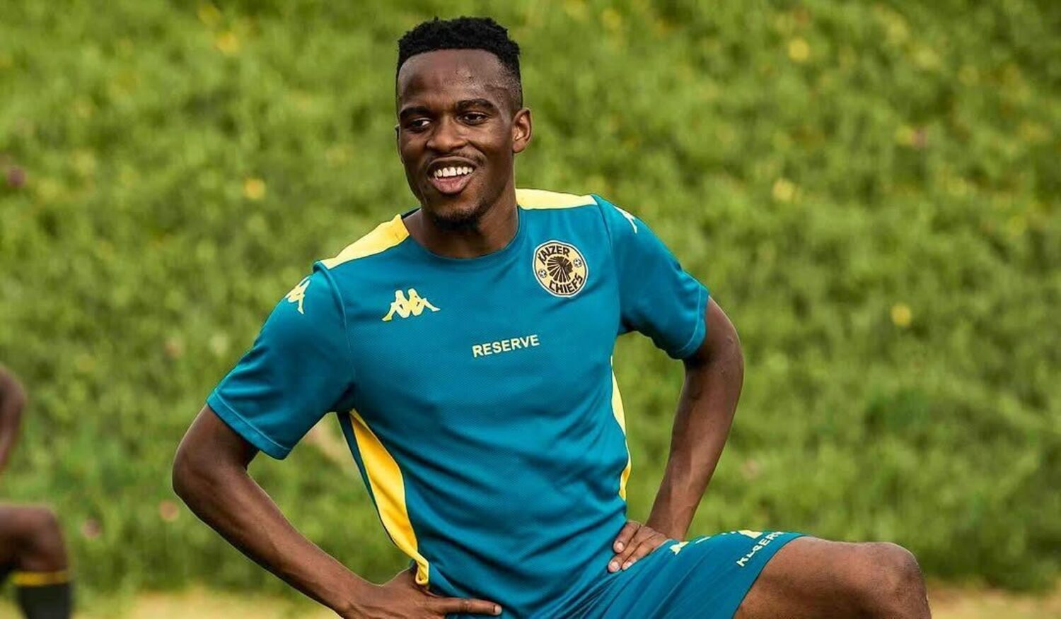 Ofentse Kgosana warning up for Kaizer Chiefs reserves