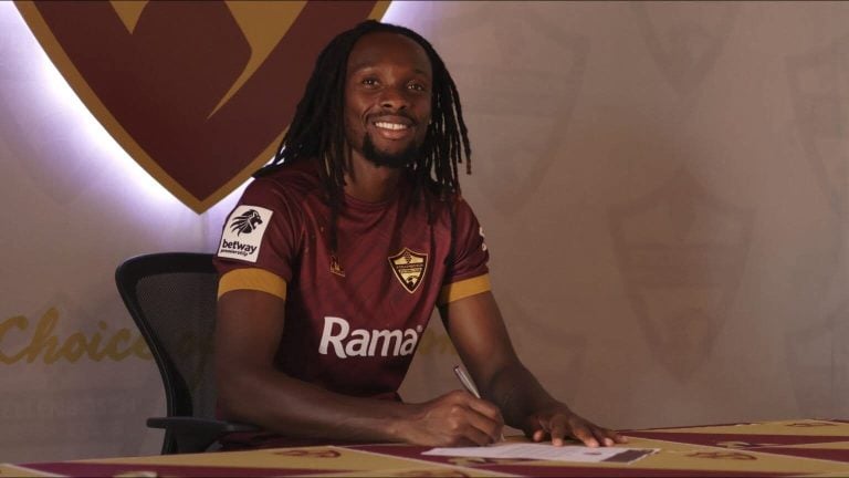 Olisa Ndah during his unveiling at Stellenbosch FC