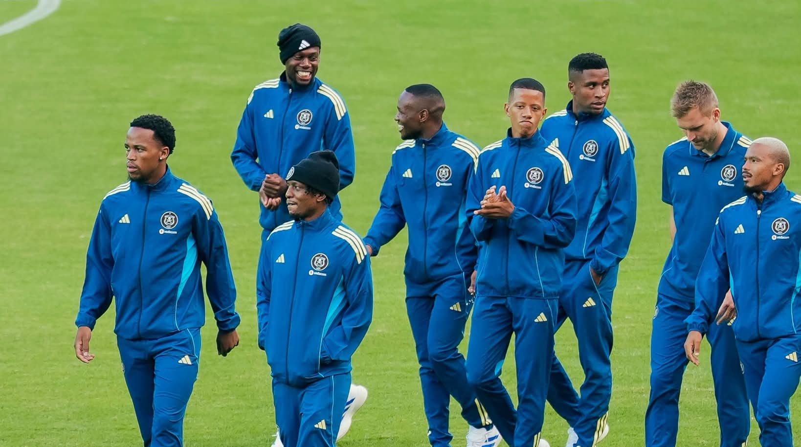 Orlando Pirates in a pitch inspection