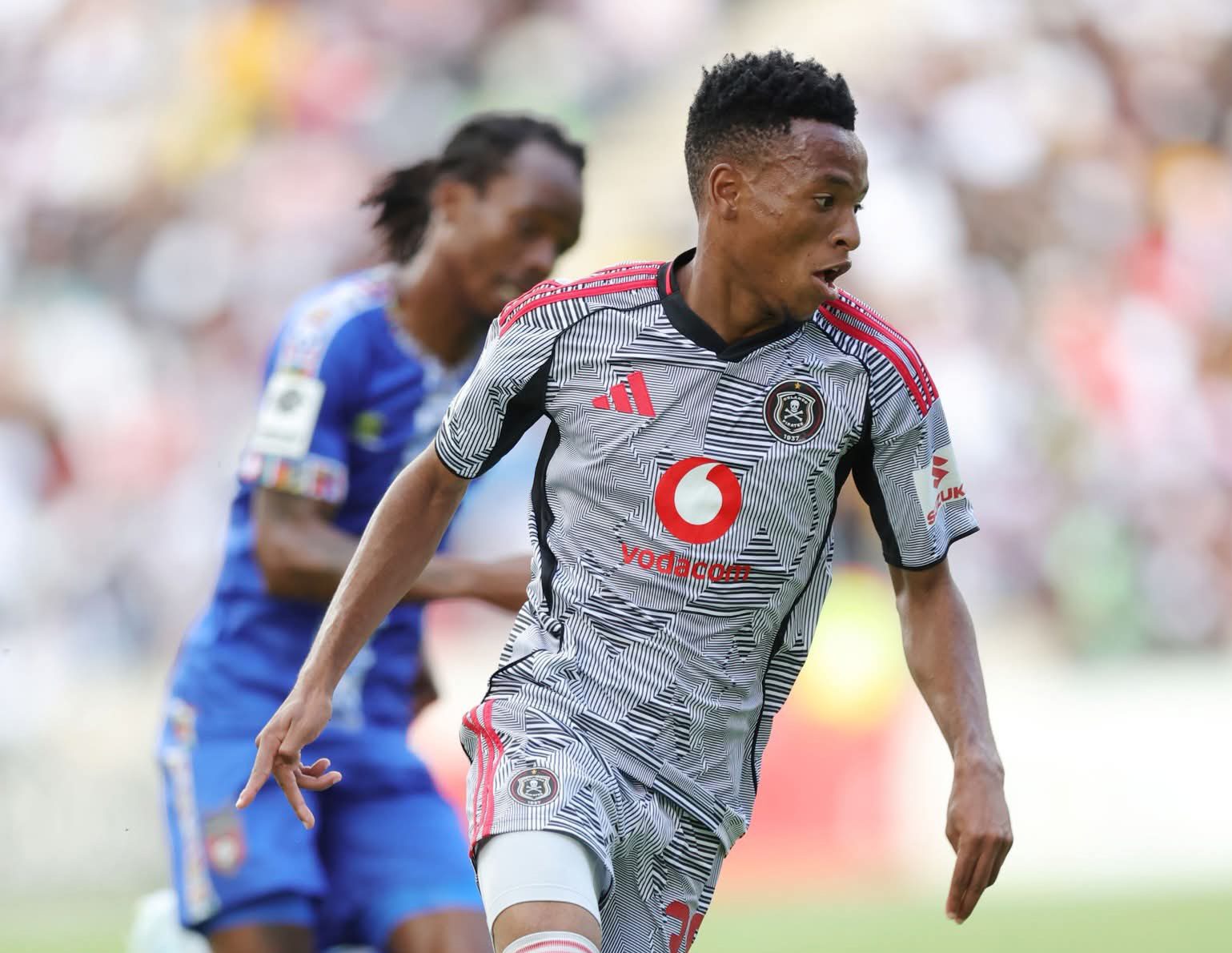 Relebohile Mofokeng in action against TS Galaxy in Mbombela