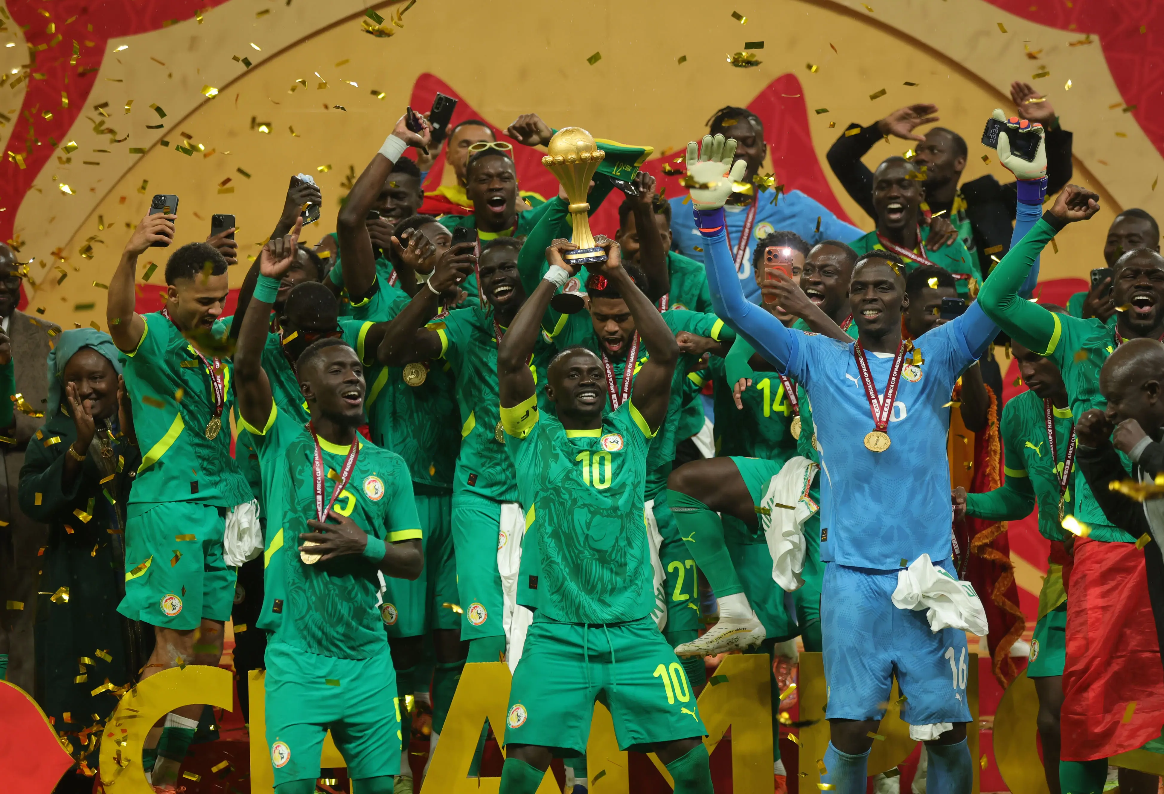 Senegal celebrate AFCON title win