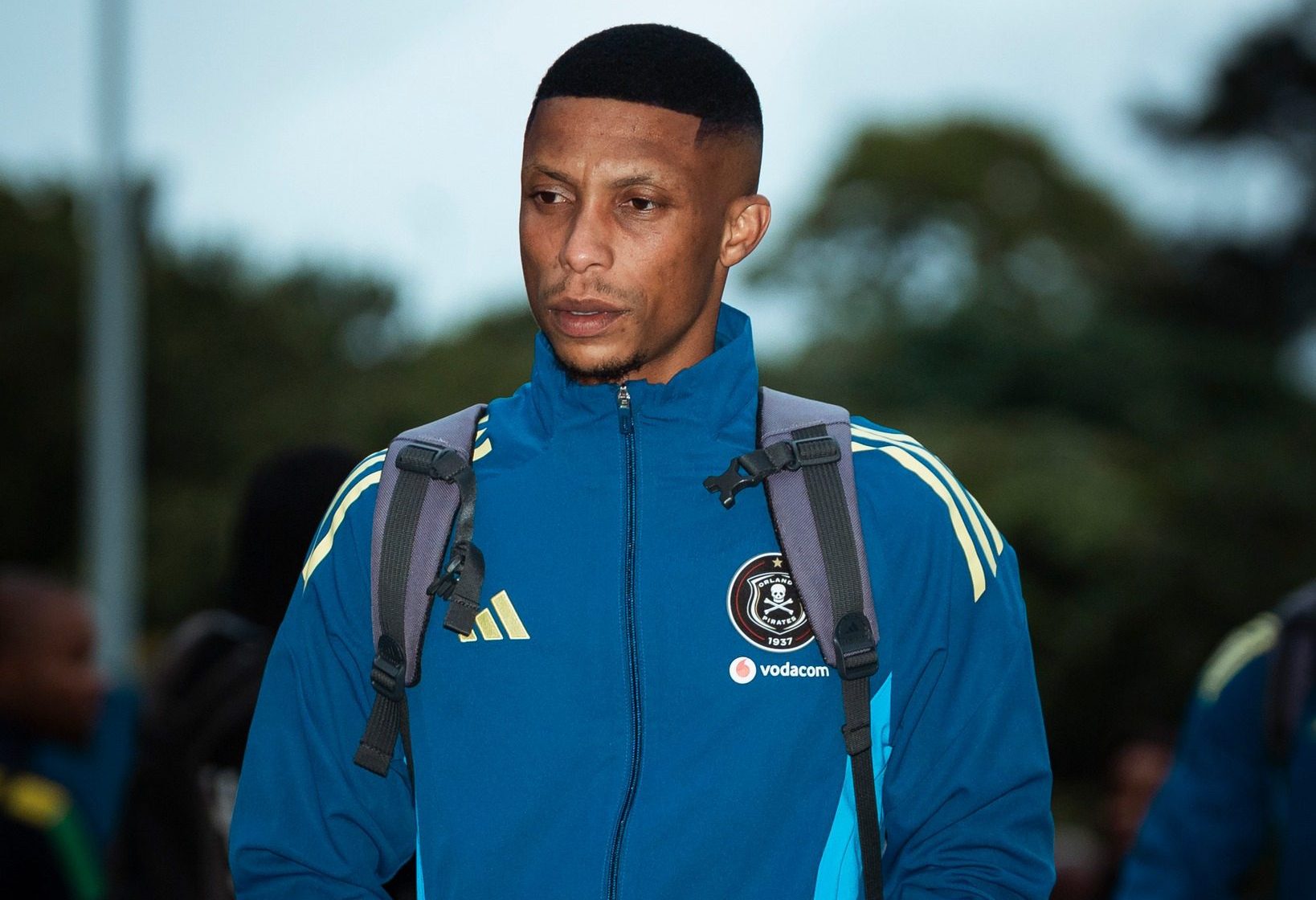Sihle Nduli of Orlando Pirates walking
