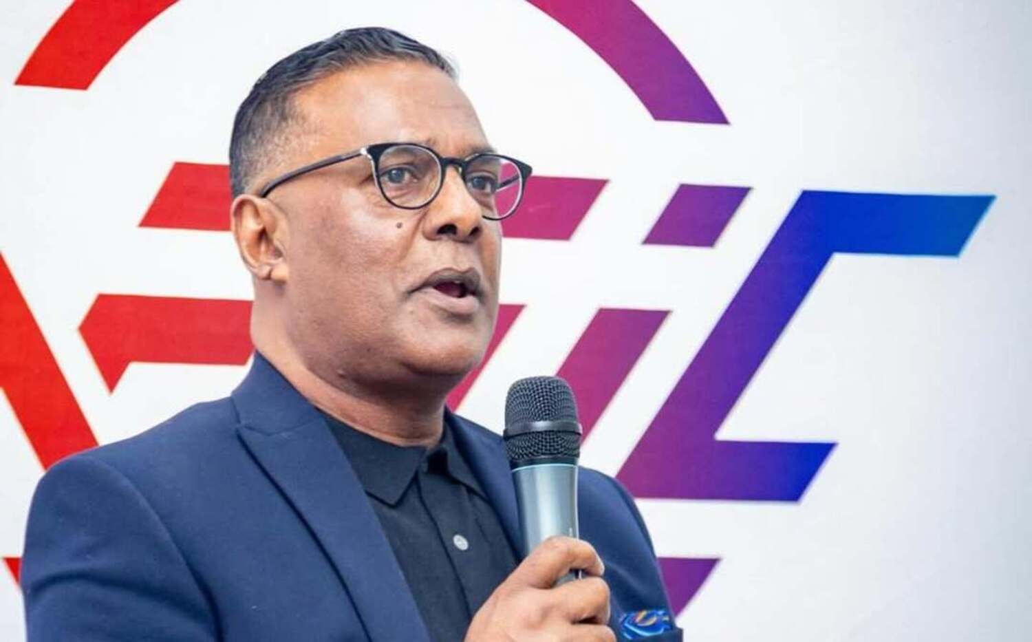 Sudesh Singh delivering a speech