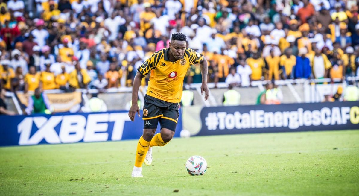 vice-captain Zitha Kwinika of Kaizer Chiefs in action