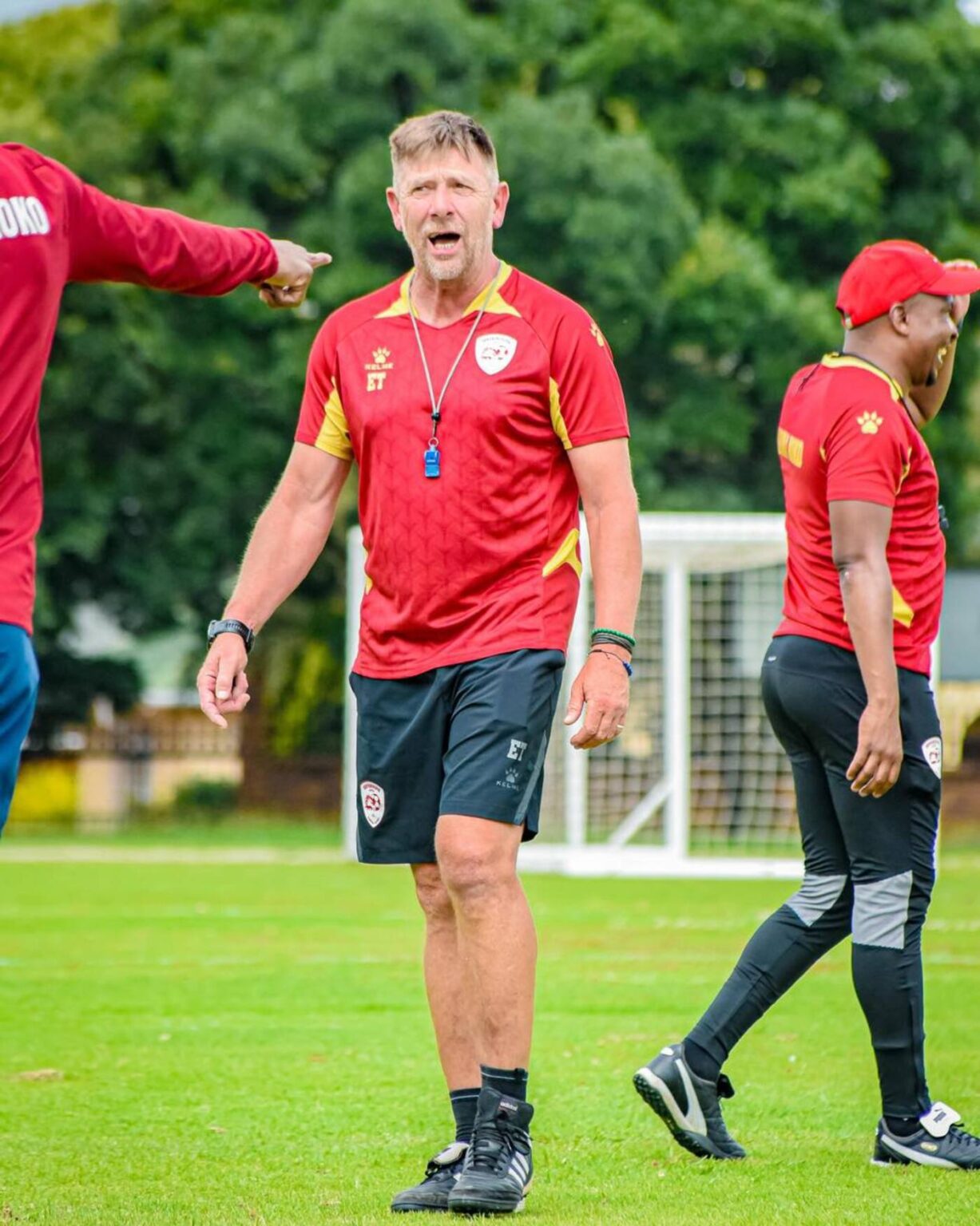 Eric Tinkler during a Sekhukhune United coaching session