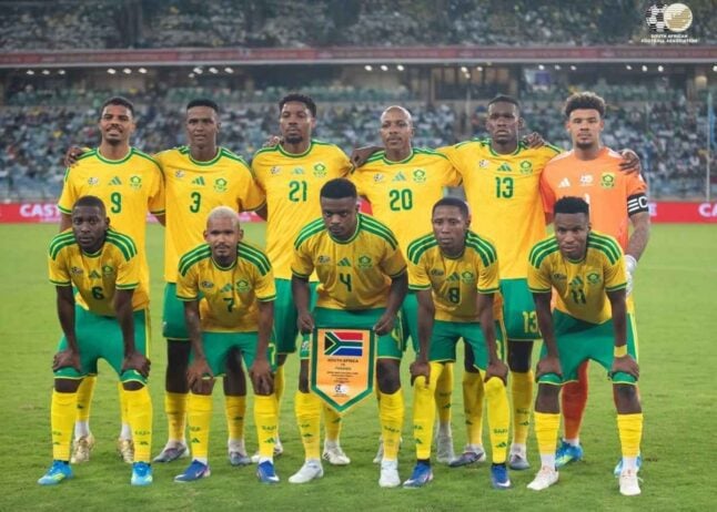 Bafana Bafana team vs Panama at the Moses Mabhida Stadium. Image: Bafana Bafana