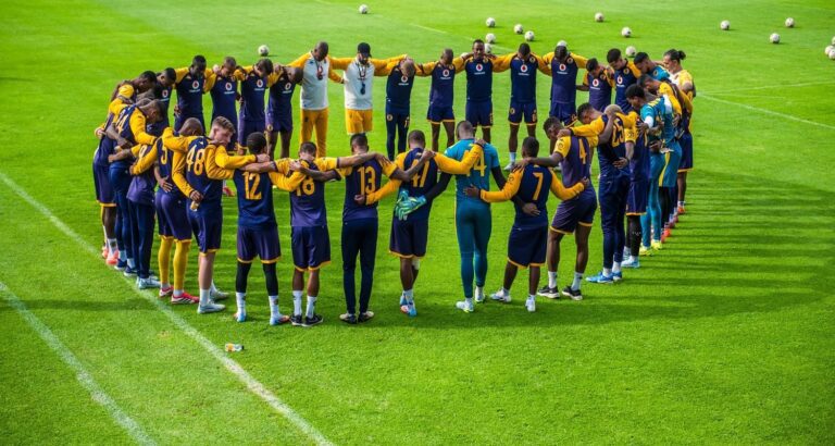 Kaizer Chiefs players at training