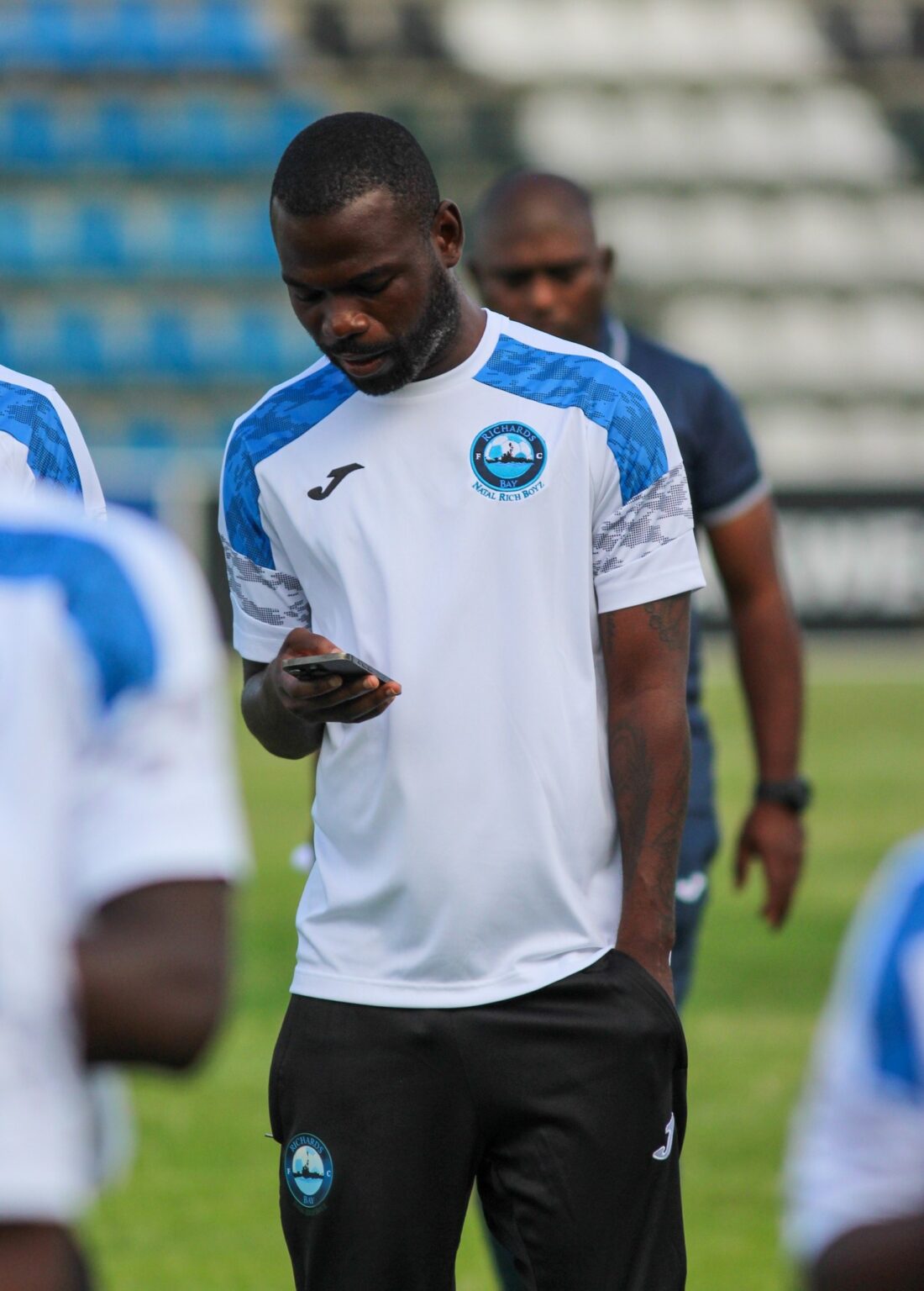 Knox Mutizwa doing pitch inspection