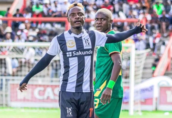 Kudakwashe Mahachi during Highlanders FC friendly match against The Warriors of Zimbabwe