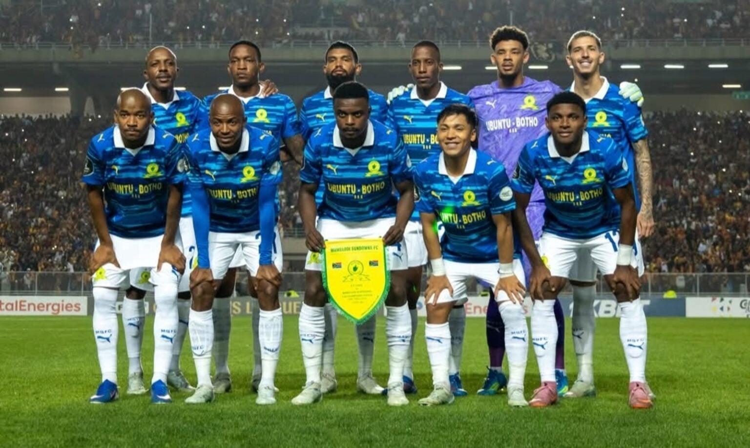 Mamelodi Sundowns players ahead of a match