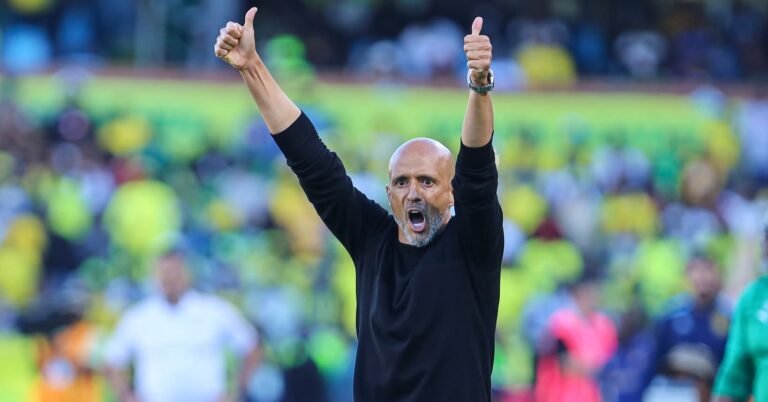Miguel Cardoso with Mamelodi Sundowns at Loftus Versfeld Stadium