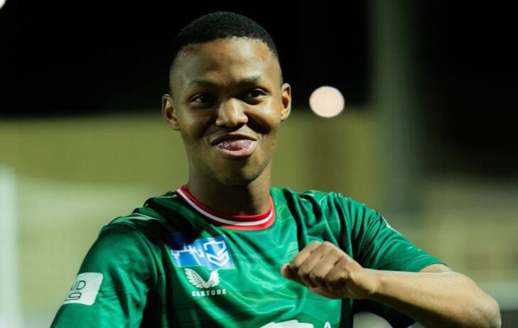 Mohau Nkota celebrating for Al E