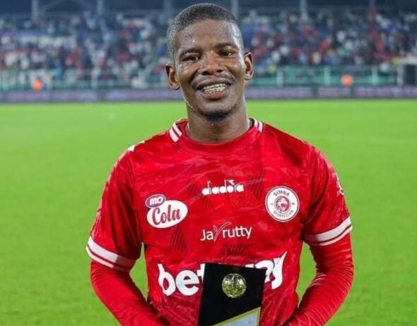 Neo Maema after winning the MOTM award
