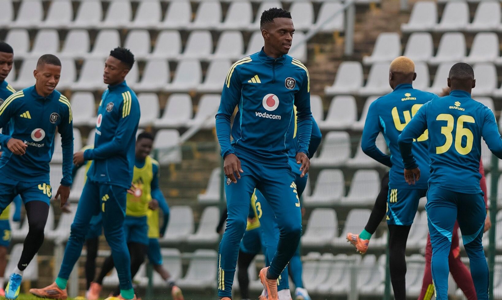 Orlando Pirates players at training