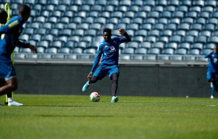 Abdoulaye Mariko at an Orlando Pirates training session