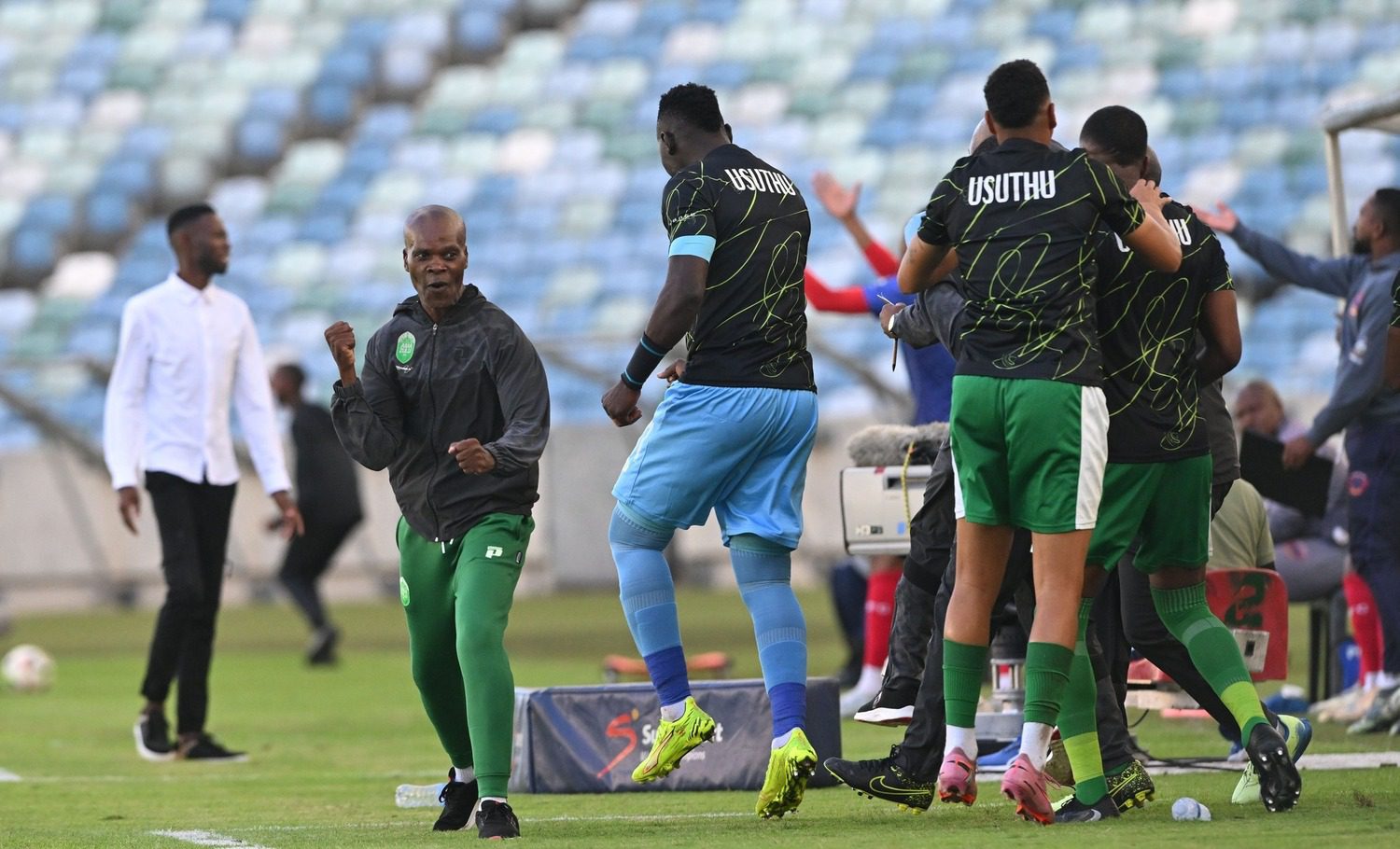Arthur Zwane celebrating an AmaZulu FC goal